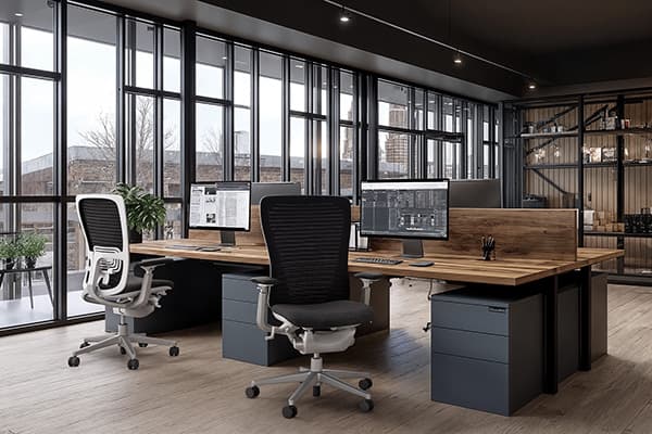 Portfolio rendering per sedie da ufficio e design